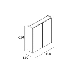 Armario 2 puertas cristal SCHWAN 600 - BañoClick