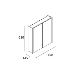 Armario 2 puertas cristal SCHWAN 600 - BañoClick