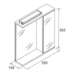 Armario LOIRA 600 1 puerta cristal - BañoClick