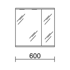 Armario LOIRA 600 1 puerta cristal - BañoClick