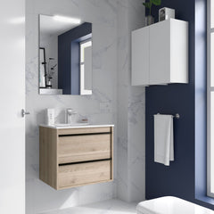 Conjunto Mueble de baño ATTILA 60 cm - 2 cajones - (MLEA) - BañoClick