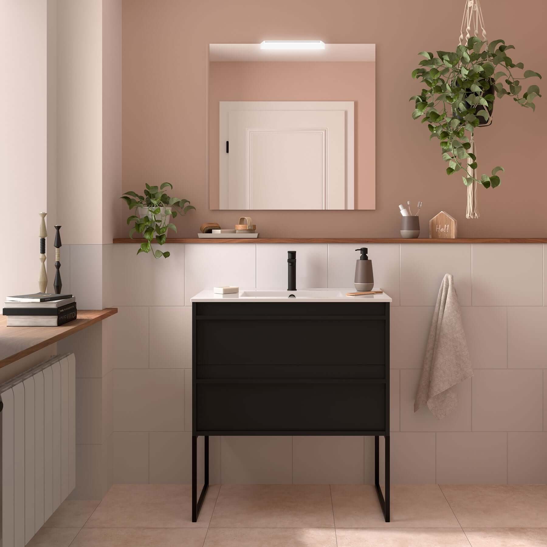 Conjunto Mueble de baño ATTILA 800 2 cajones (MLEA) - BañoClick
