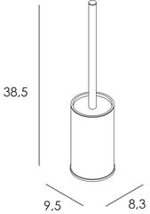 ESCOBILLERO PARED - BRONCE CEPILLADO - BañoClick