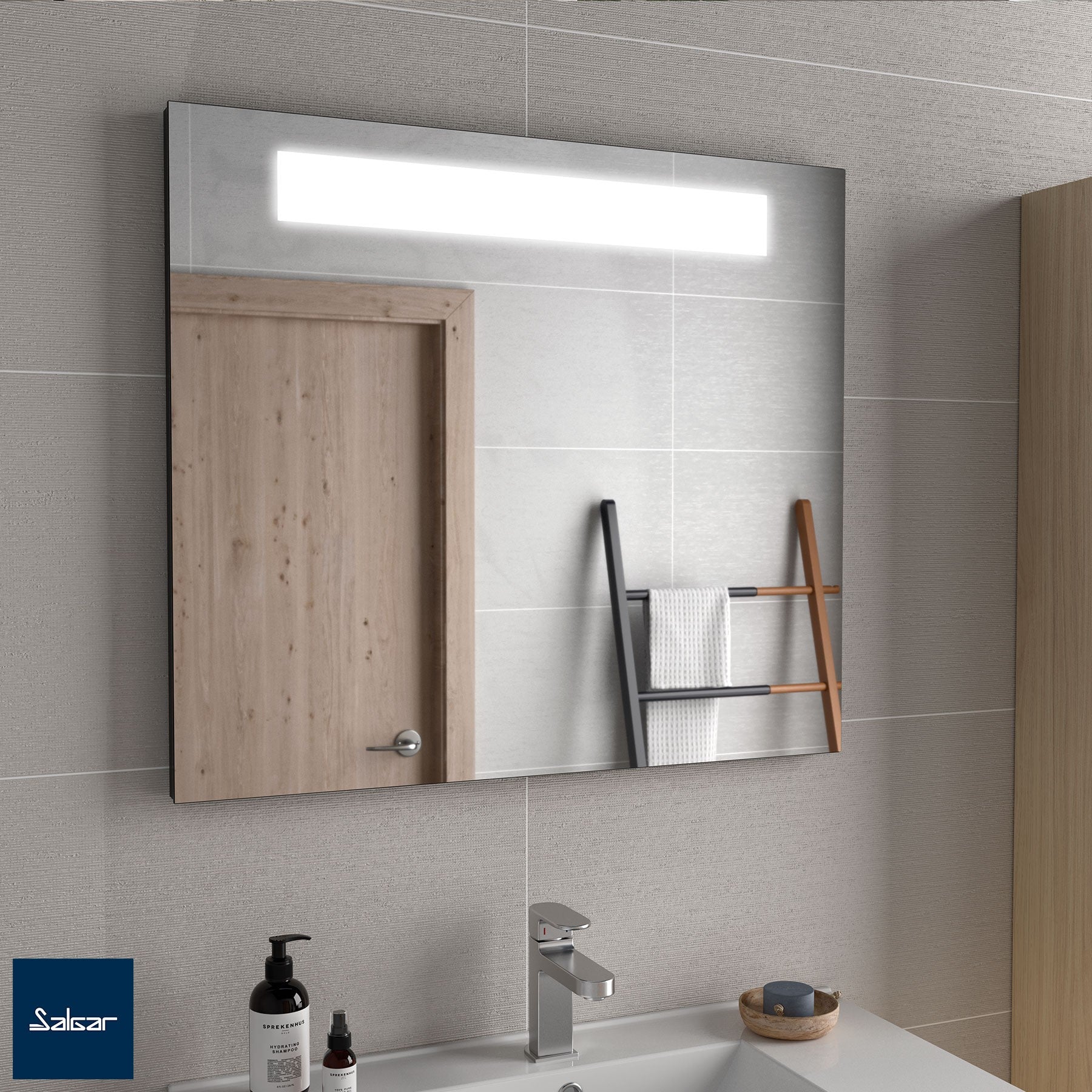 Espejo ALCOR con luz led y antivaho - BañoClick