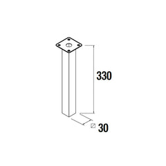 Juego de 2 patas Cromo 330mm - BañoClick