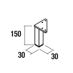 Juego de 2 patas para mueble ARENYS 30x150 - BañoClick