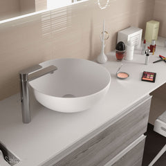 Lavabo de posar ALTIRO PORCELANA BLANCA MATE 390 x 140 mm - BañoClick
