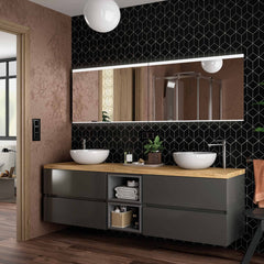 Lavabo de posar ULTRAFINO SEDUCTION PORCELANA BLANCA 390 x 390 x 150 mm - BañoClick