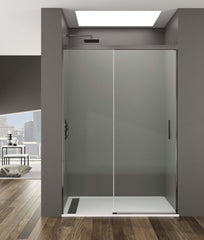 Mampara de Ducha - BASIC - 1 FIJO + 1 PUERTA CORREDERA - BañoClick