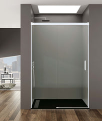 Mampara de Ducha - BASIC - 1 FIJO + 1 PUERTA CORREDERA - BañoClick