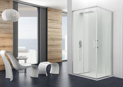 Mampara de Ducha - PRESTIGE ANGULAR - 2 FIJOS + 2 CORREDERAS - BañoClick