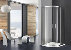 Mampara de ducha PRESTIGE SEMICIRCULAR - 2 FIJOS + 2 CORREDERAS - BañoClick
