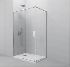 Mampara de Ducha - TWENTY ANGULAR - 2 FIJOS + 2 PUERTAS CORREDERAS - BañoClick