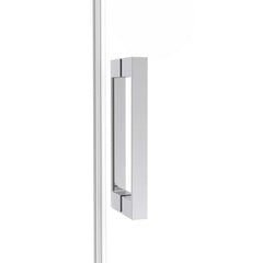Mampara de Ducha - TWENTY - CROMO - 1 FIJO + 1 PUERTA + LATERAL FIJO - BañoClick