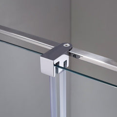 Mampara de Ducha - VITRO FRONTAL + FIJO EN LINEA - CROMO - BañoClick