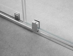 Mampara de Ducha - VITRO FRONTAL + LATERAL FIJO DE 8 mm - CROMO - BañoClick