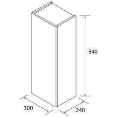 Módulo INFINITY 1 puerta 30x24x84 - BañoClick