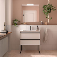 Mueble de baño ATTILA 70 cm - 2 cajones - Lavabo - BañoClick