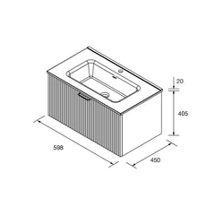 Mueble de baño BIBA 600 Lavabo - BañoClick
