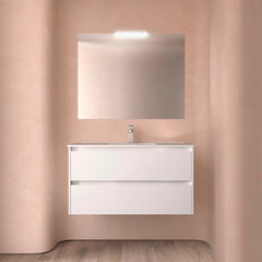 Mueble de baño NOJA 100 cm - 2 CAJONES + LAVABO - BañoClick