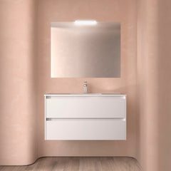 Mueble de baño NOJA 100 cm - 2 CAJONES + LAVABO - BañoClick