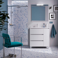 Mueble de baño NOJA 85 cm - 3 CAJONES y 1 PUERTA DERECHA - BañoClick
