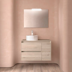 Mueble de baño NOJA 850 2 cajones y 1 puerta derecha - Encimera - BañoClick