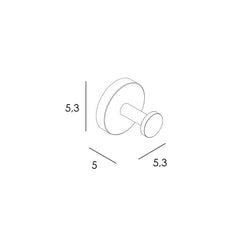 PERCHA DE PEGAR - BRONCE CEPILLADO - BañoClick