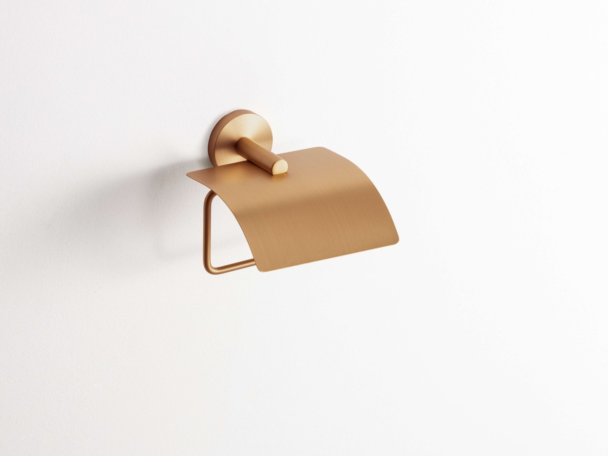 PORTARROLLOS DE PEGA - BRONCE CEPILLADO - BañoClick