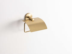 PORTARROLLOS DE PEGA - ORO CEPILLADO PVD - BañoClick