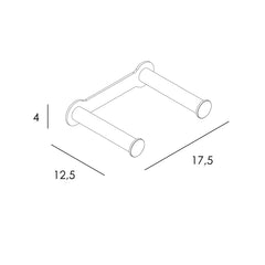 PORTARROLLOS DOBLE NEGRO MATE - BañoClick