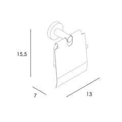 PORTARROLLOS NEGRO MATE - BañoClick