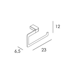 TOALLERO ANILLA - NEGRO MATE - BañoClick