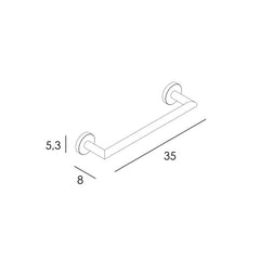 TOALLERO BARRA 35 cm - ORO CEPILLADO PVD - BañoClick