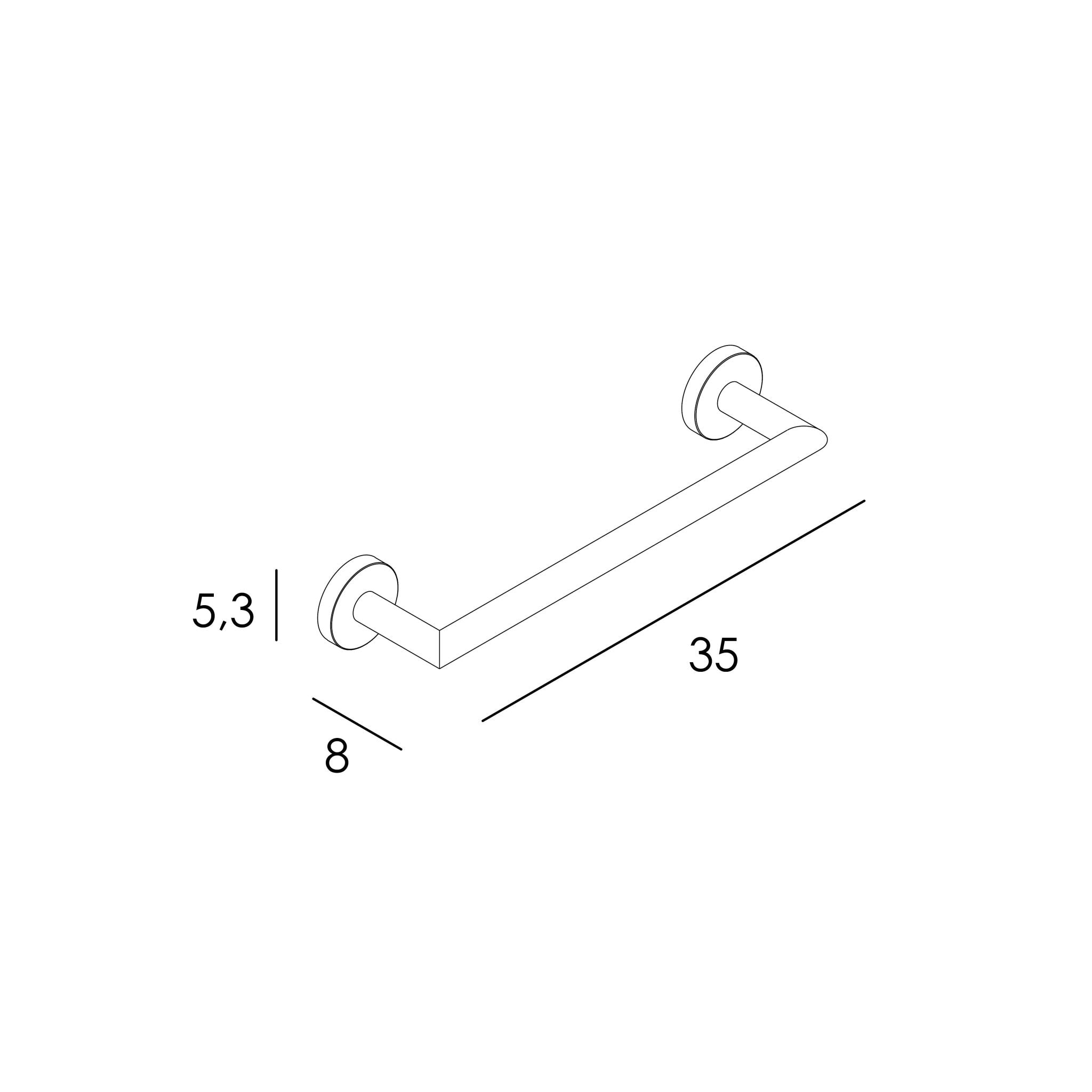 TOALLERO BARRA 35 cm - PULIDO B. - BañoClick