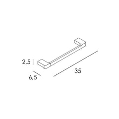 TOALLERO BARRA 35 - NEGRO MATE - BañoClick