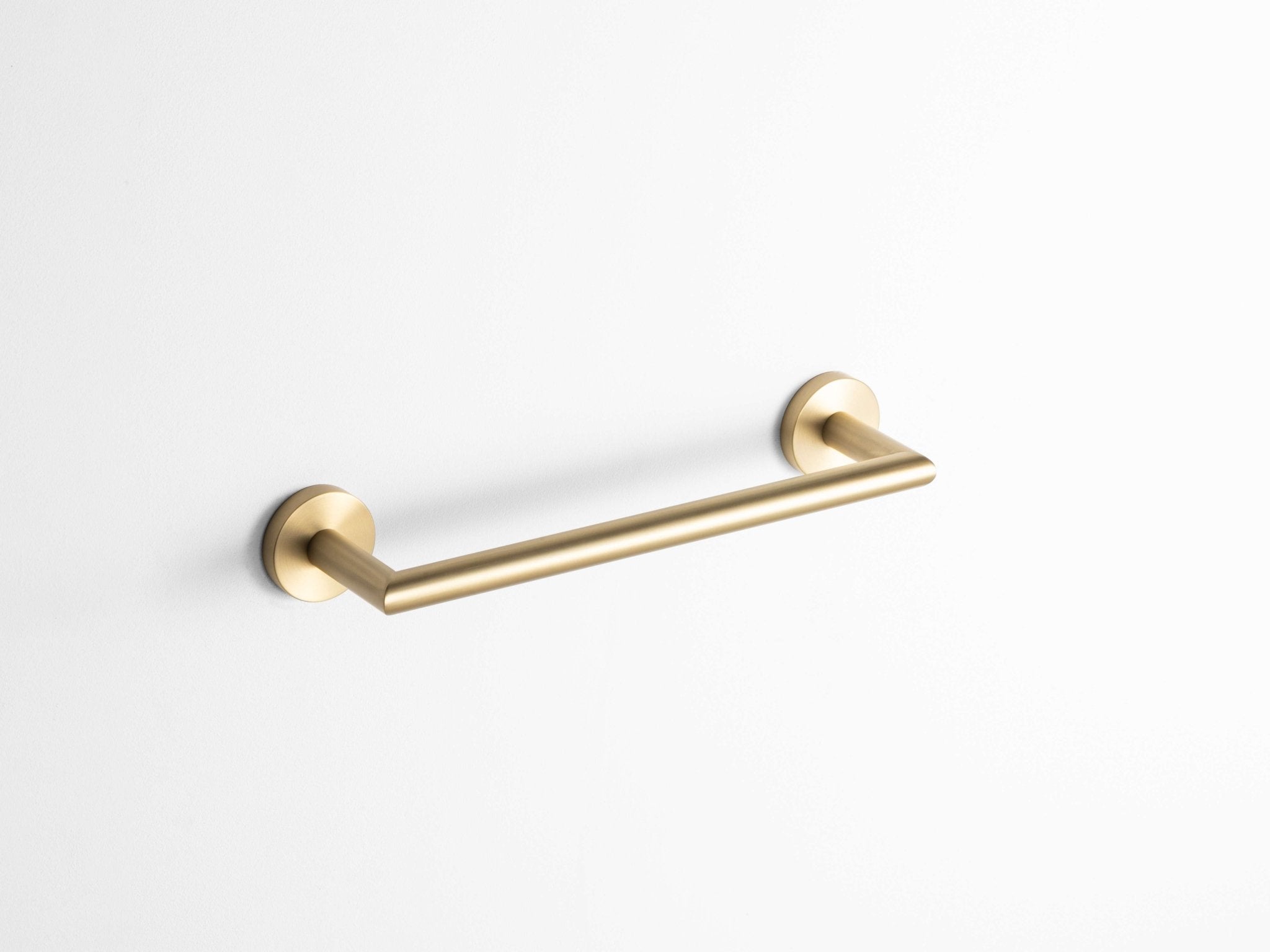 TOALLERO BARRA 35 PEGAR - ORO CEPILLADO PVD - BañoClick