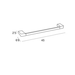 TOALLERO BARRA 45 - NEGRO MATE - BañoClick