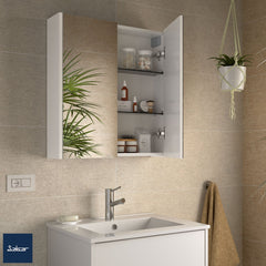 Armario 2 puertas cristal SCHWAN 600 - BañoClick