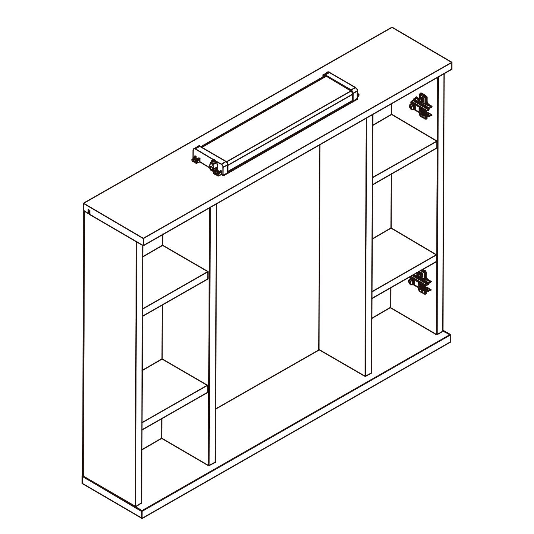 Armario LOIRA 600 1 puerta cristal - BañoClick