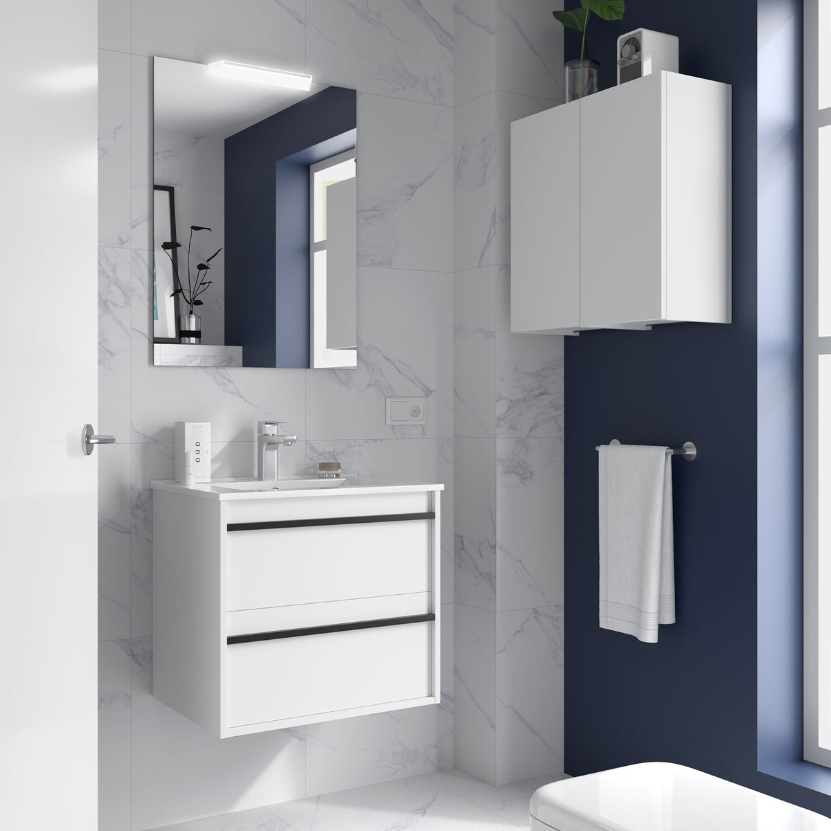 Conjunto mueble de baño ATTILA 60 y 70 cm - 2 cajones (MLEA) - BañoClick
