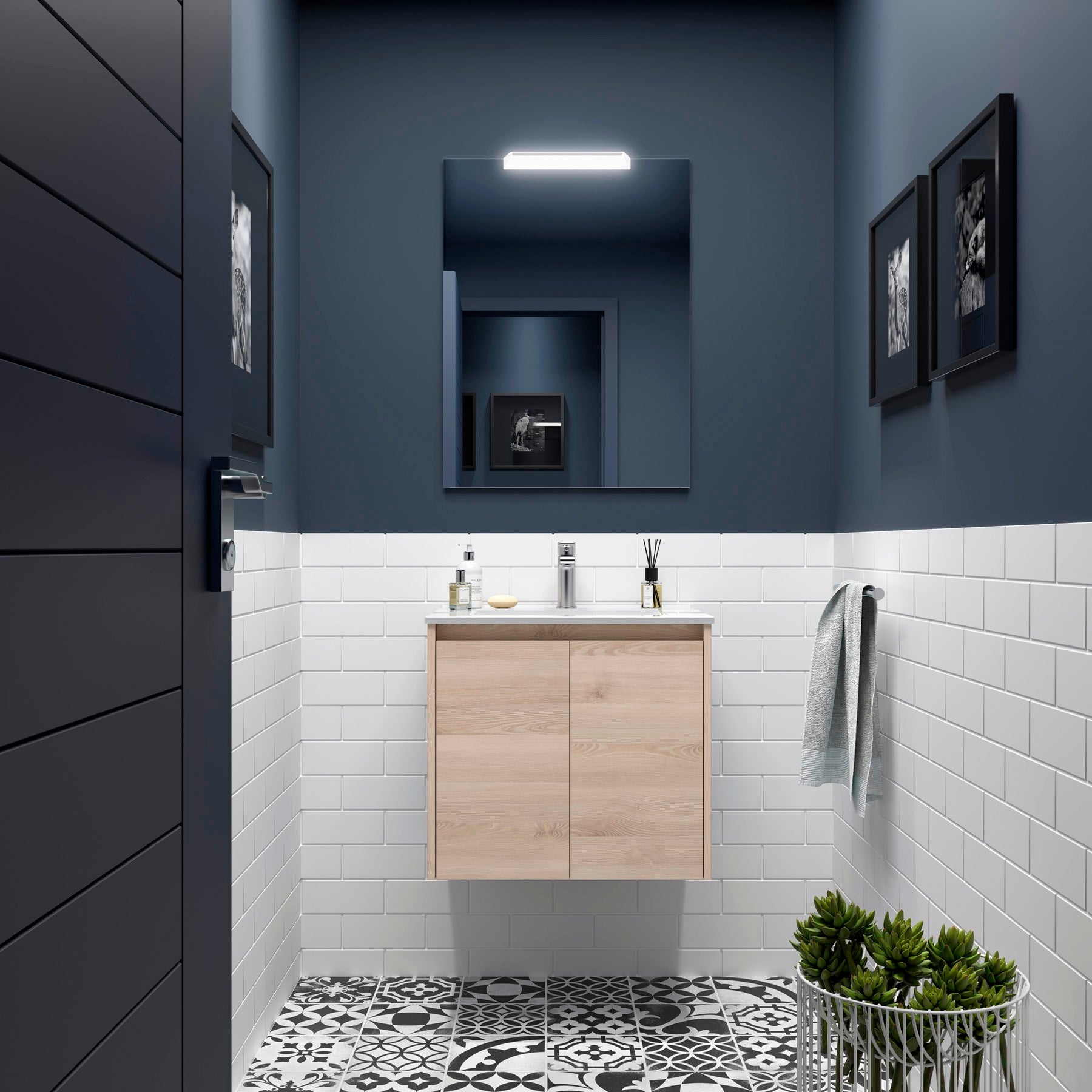 Conjunto mueble de baño NOJA 70 cms - 2 PUERTAS (MLEA) - BañoClick