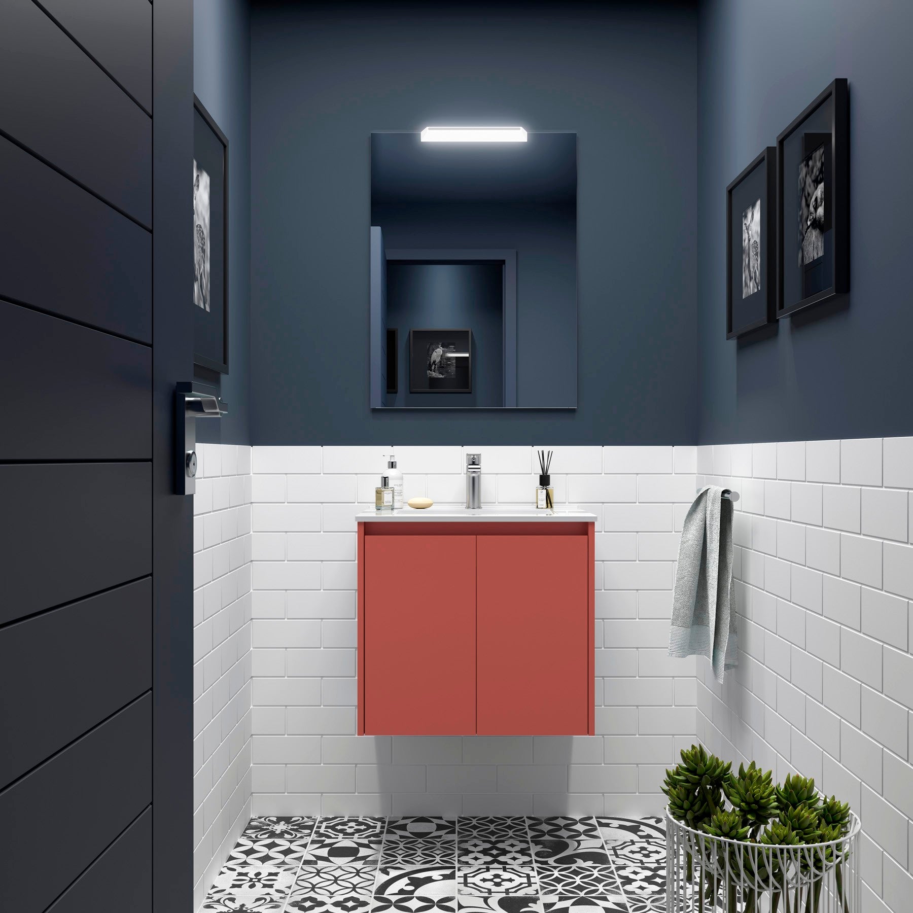 Conjunto mueble de baño NOJA 70 cms - 2 PUERTAS (MLEA) - BañoClick