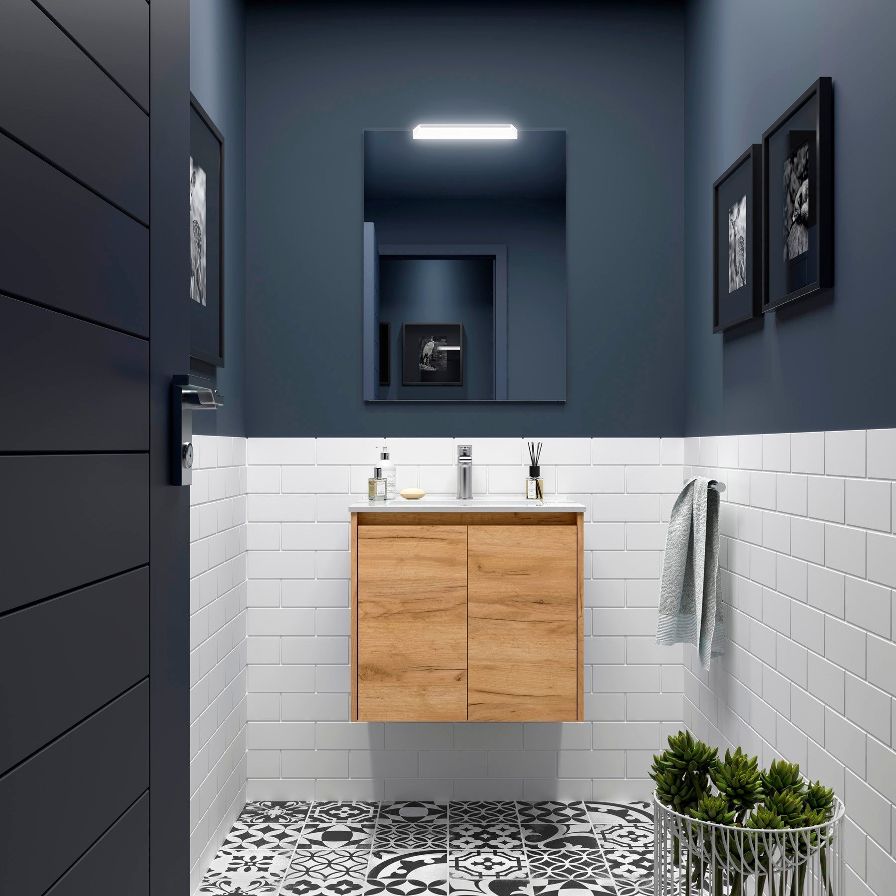 Conjunto mueble de baño NOJA 70 cms - 2 PUERTAS (MLEA) - BañoClick