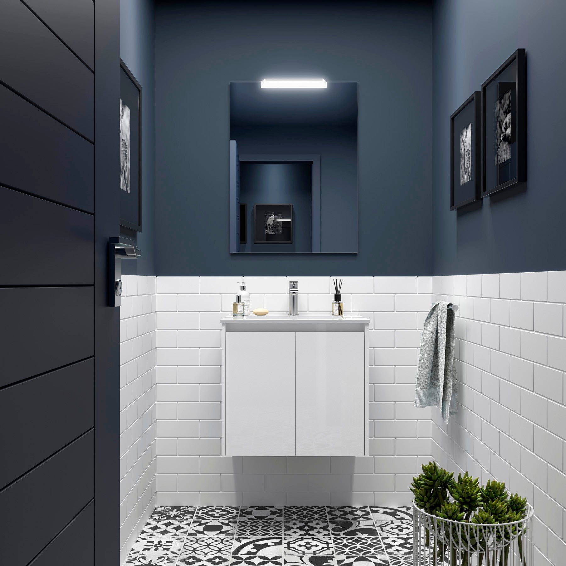 Conjunto mueble de baño NOJA 70 cms - 2 PUERTAS (MLEA) - BañoClick