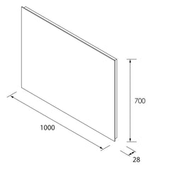 Espejo BLOCK horizontal vertical luz led - BañoClick