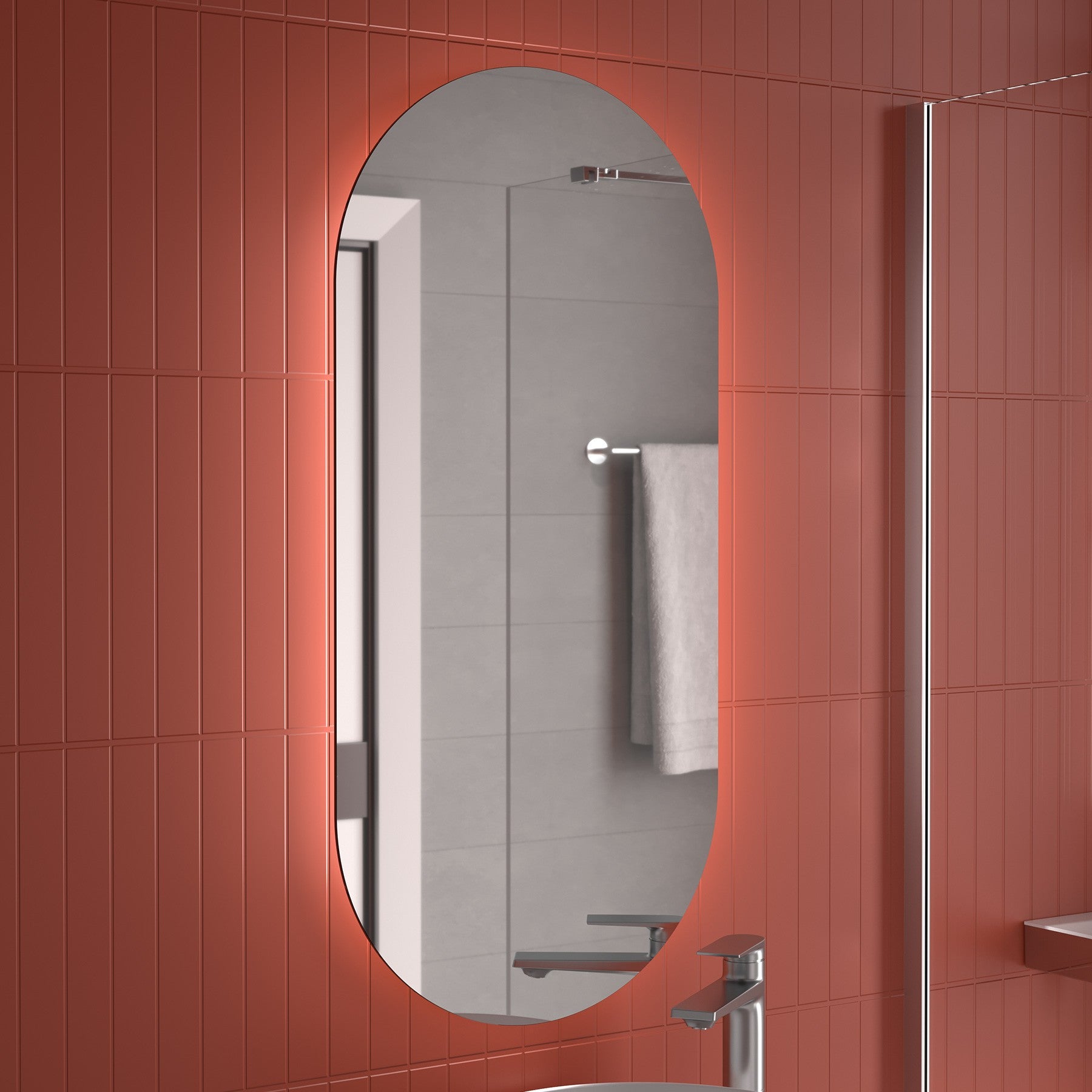 Espejo Thais vertical con luz led - BañoClick