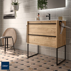 Juego de 2 patas marco negro mate 230x432 mm - BañoClick