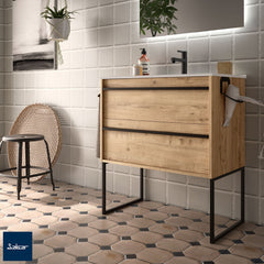 Juego de 2 patas marco negro mate 330x432 mm - BañoClick