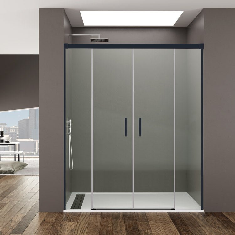 Mampara de Ducha - BASIC SPAZIO - 2 FIJOS + 2 PUERTAS CORREDERAS - BañoClick